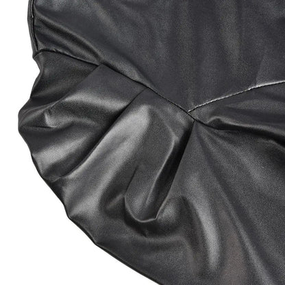 Women's Cropped Faux Leather Biker Jacket