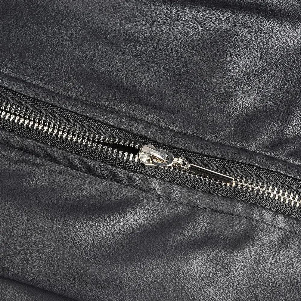 Women's Cropped Faux Leather Biker Jacket