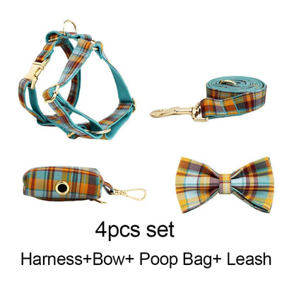 Autumn Blue Plaid Walking Set