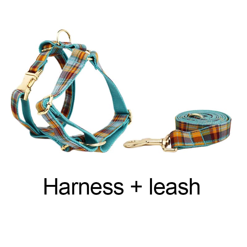 Autumn Blue Plaid Walking Set