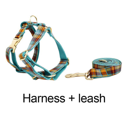 Autumn Blue Plaid Walking Set