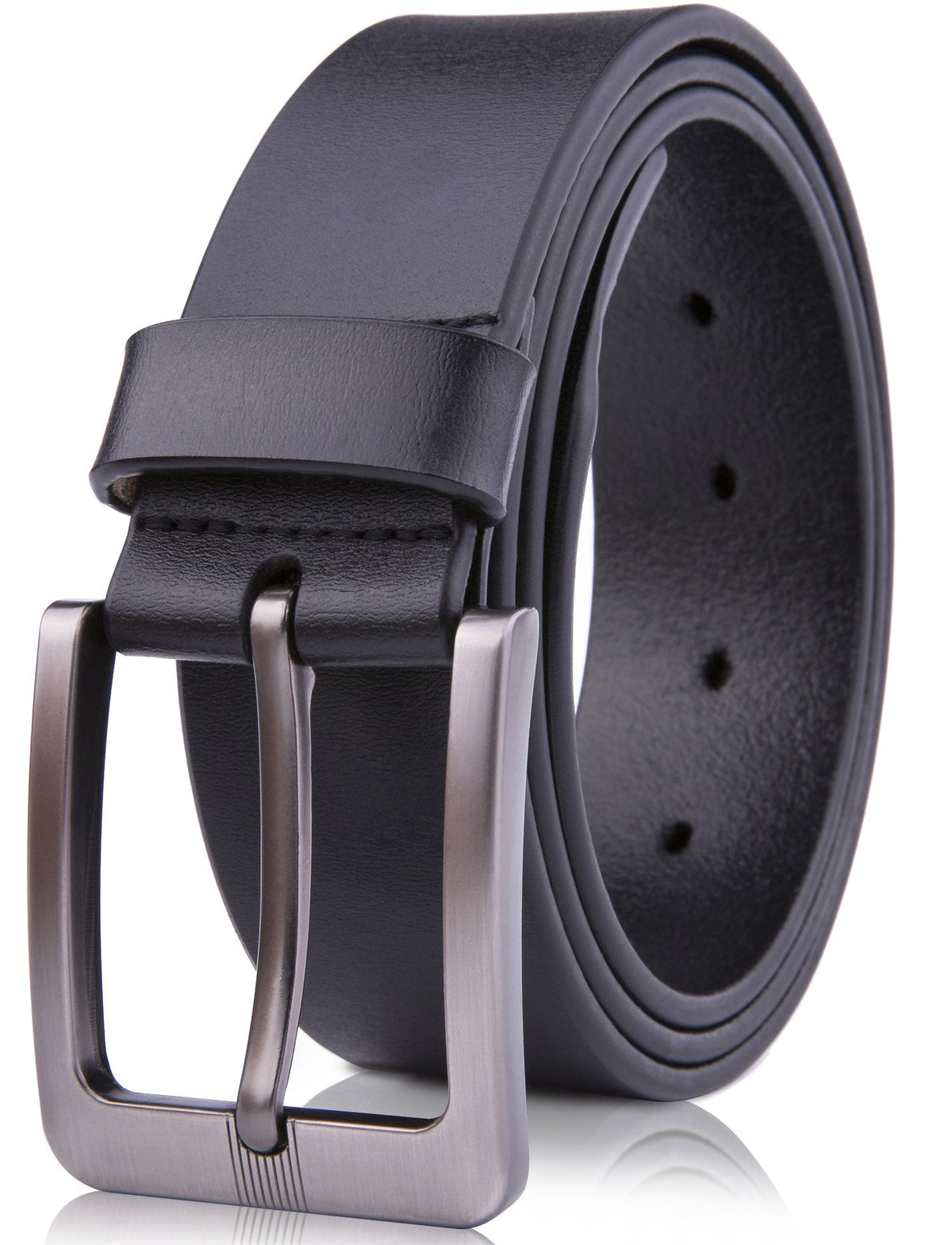 Genuine Leather Belt – Brushed Nickel Buckle (1.5 in)