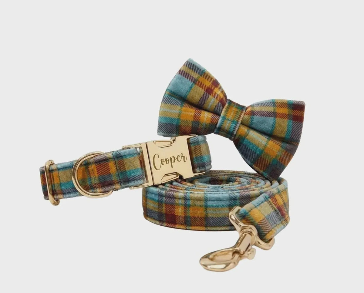 Autumn Blue Plaid Walking Set