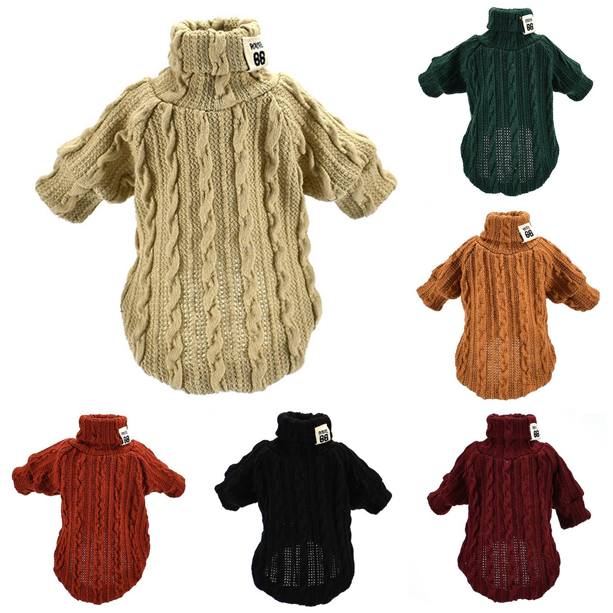 Knit Turtleneck Sweater for Small Dogs & Cats