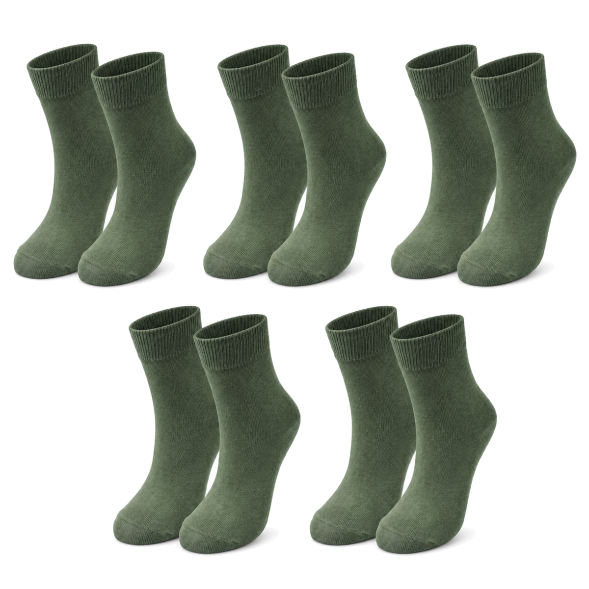 Kids' Organic Cotton Crew Socks – 5-Pack