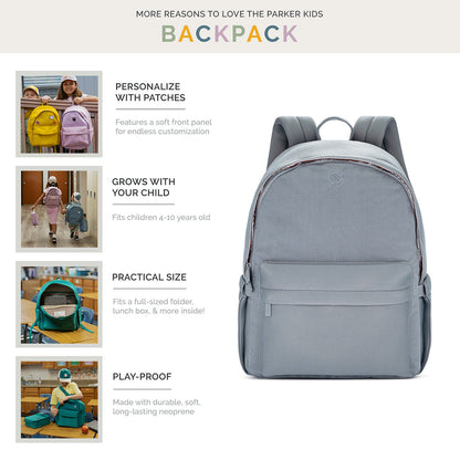 Kids' Neoprene Backpack with Velcro Patch Panel (Ages 3–12)
