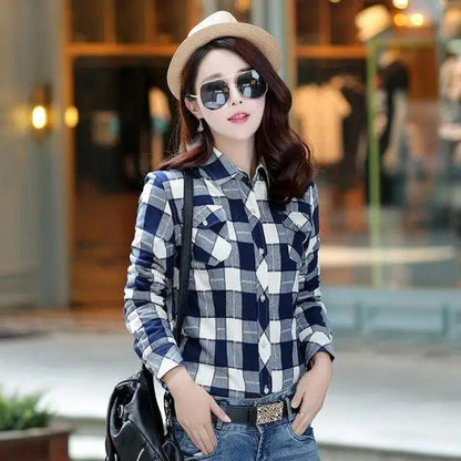 Women's Thick Plaid Shirt Jacket