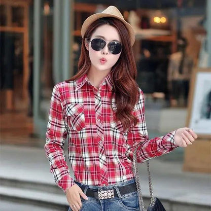 Women's Thick Plaid Shirt Jacket