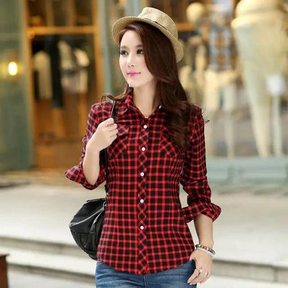 Women's Thick Plaid Shirt Jacket