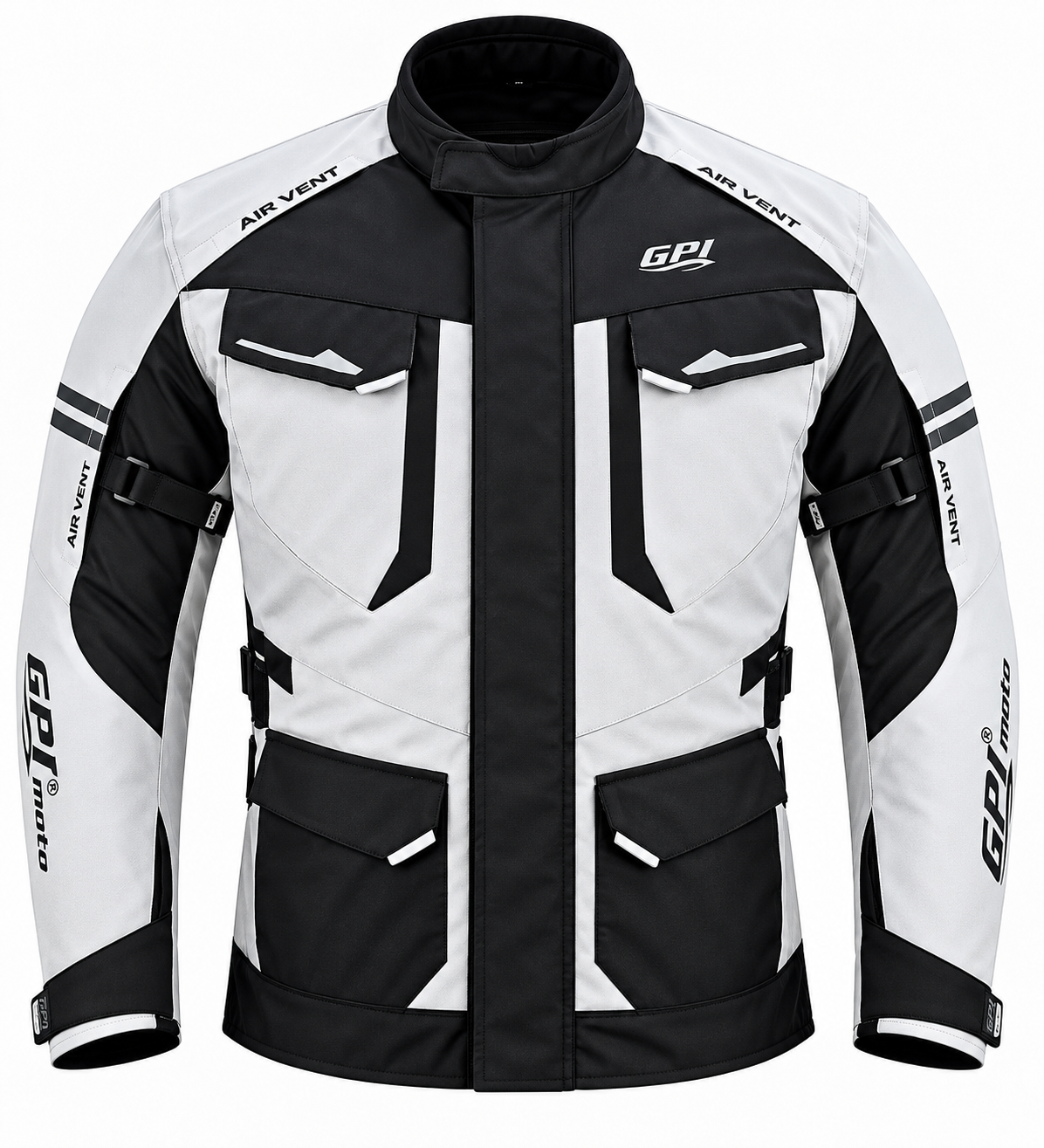 Men's Waterproof Motorcycle Jacket – Beach/Black, 7 Pockets