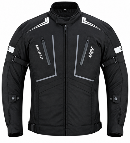 Men's All-Season Motorcycle Jacket – Black, 4 Pockets