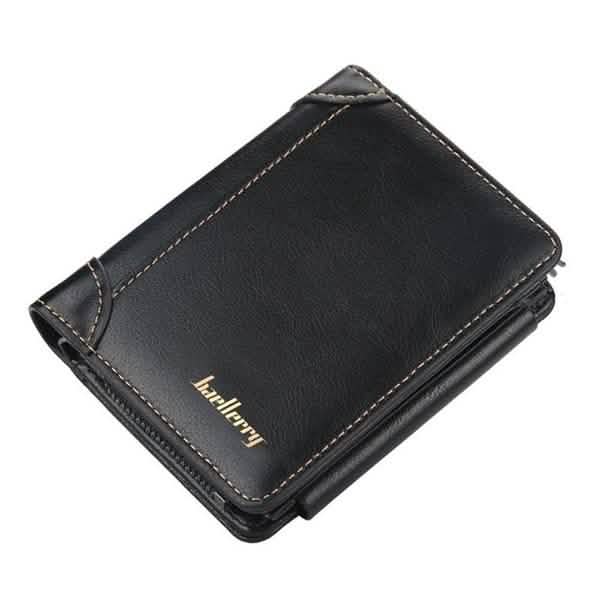 Men's Leather Bifold Wallet, 10 Card Slots