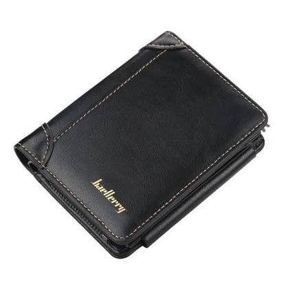 Men's Leather Bifold Wallet, 10 Card Slots