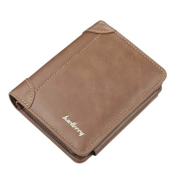 Men's Leather Bifold Wallet, 10 Card Slots
