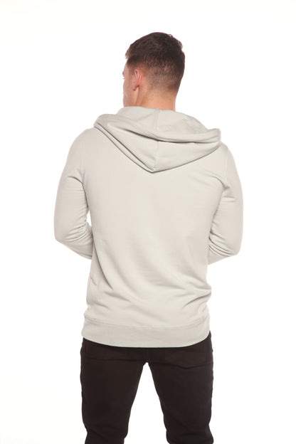 Men's Henley-Style Bamboo Viscose Fleece Hoodie