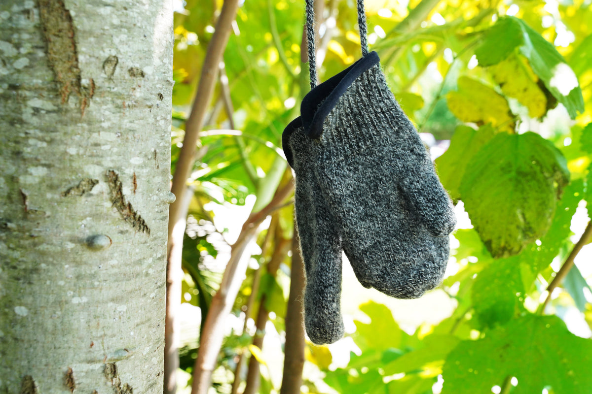 100% Virgin Wool Mittens for Babies & Kids, with Thumbs & String