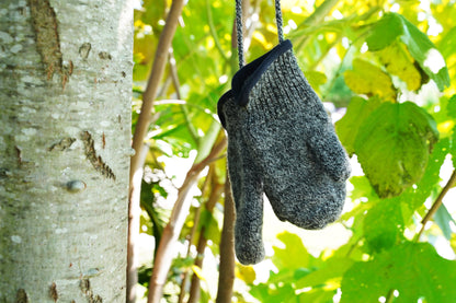 100% Virgin Wool Mittens for Babies & Kids, with Thumbs & String