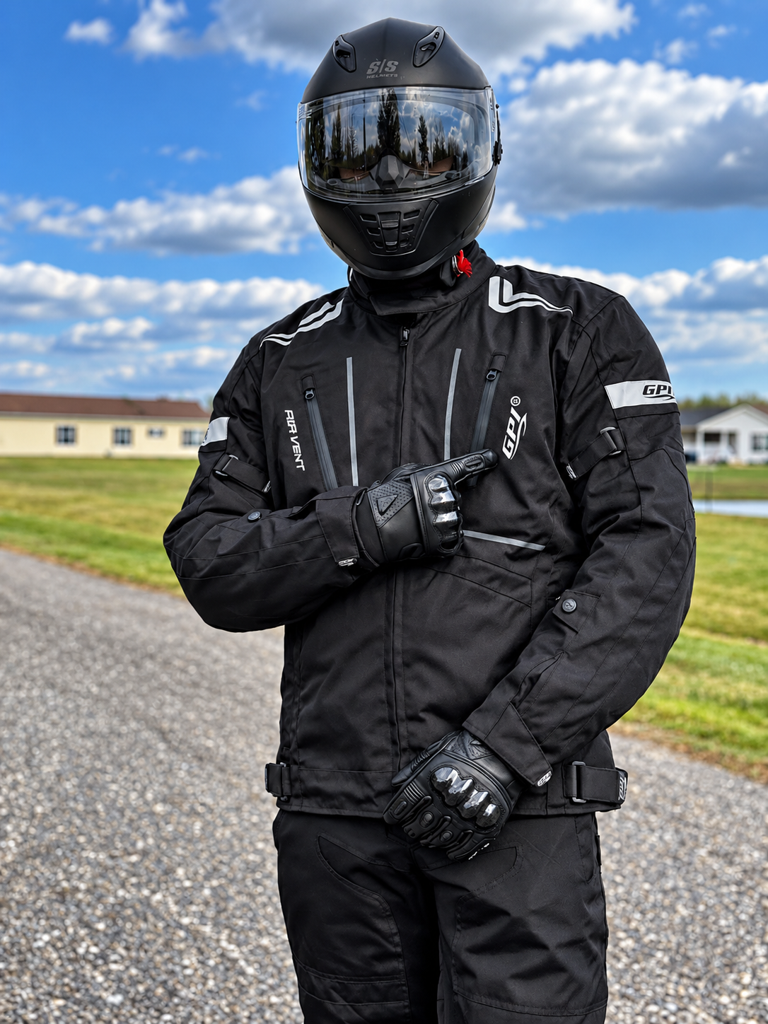 Men's All-Season Motorcycle Jacket – Black, 4 Pockets