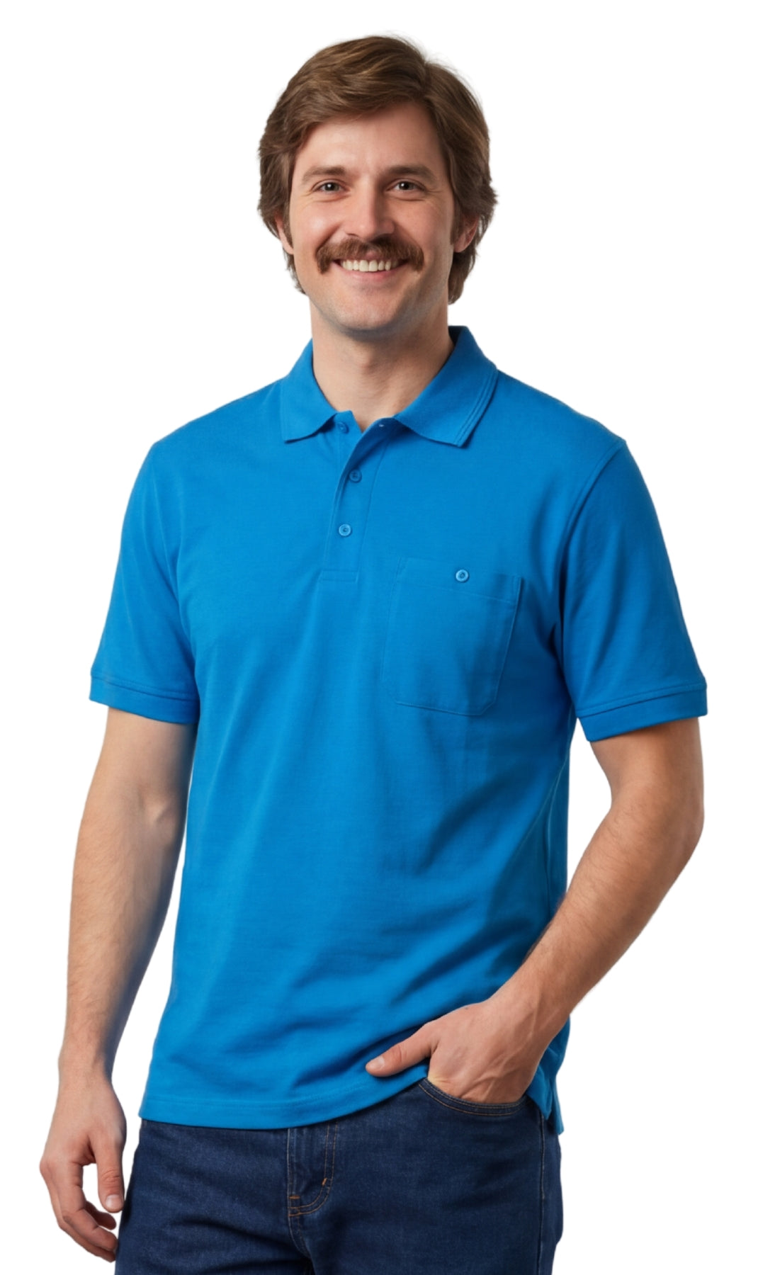 Men's Piqué Cotton-Blend Polo – Chest Pocket