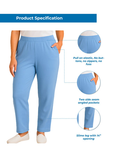 Women's Pull-On Knit Pants – Elastic Waist