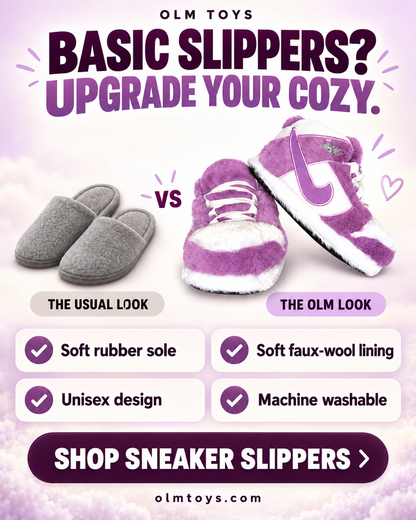 Kids' Sneaker Slippers – Purple