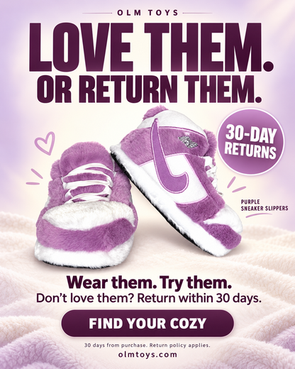 Kids' Sneaker Slippers – Purple