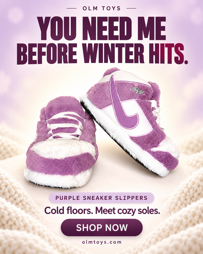 Kids' Sneaker Slippers – Purple