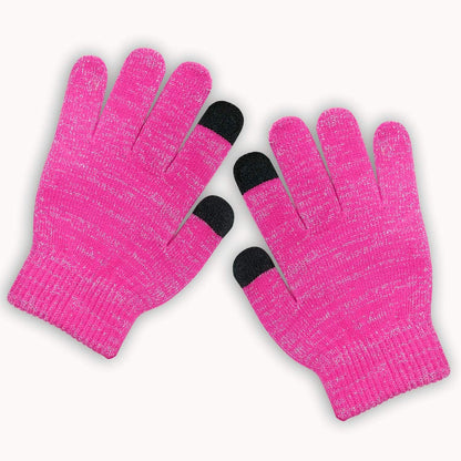Kids' Touchscreen Knit Gloves, 3 Pairs (Size 3T-5T)