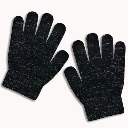 Kids' Touchscreen Knit Gloves, 3 Pairs (Size 3T-5T)