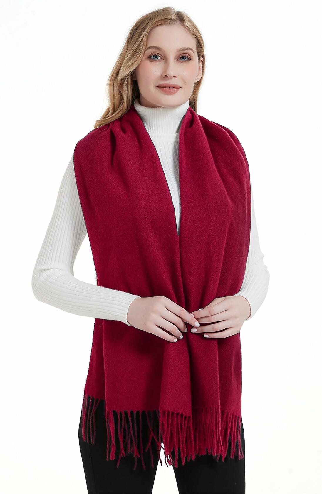 Solid Pashmina Shawl Scarf – Green