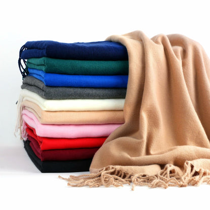 Solid Pashmina Shawl Scarf – Green