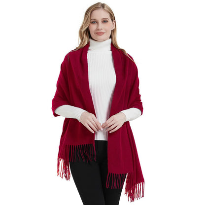 Solid Pashmina Shawl Scarf – Green