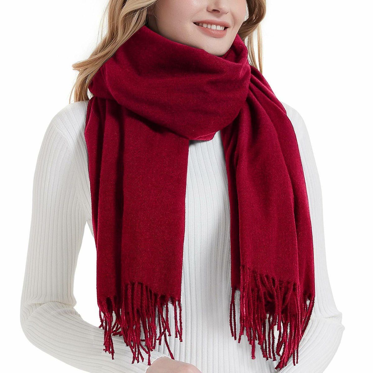 Solid Pashmina Shawl Scarf – Green