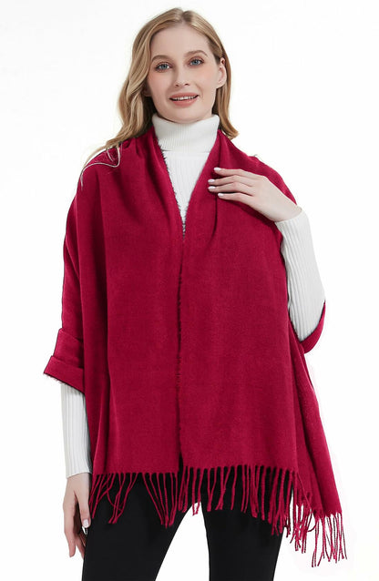 Solid Pashmina Shawl Scarf – Green