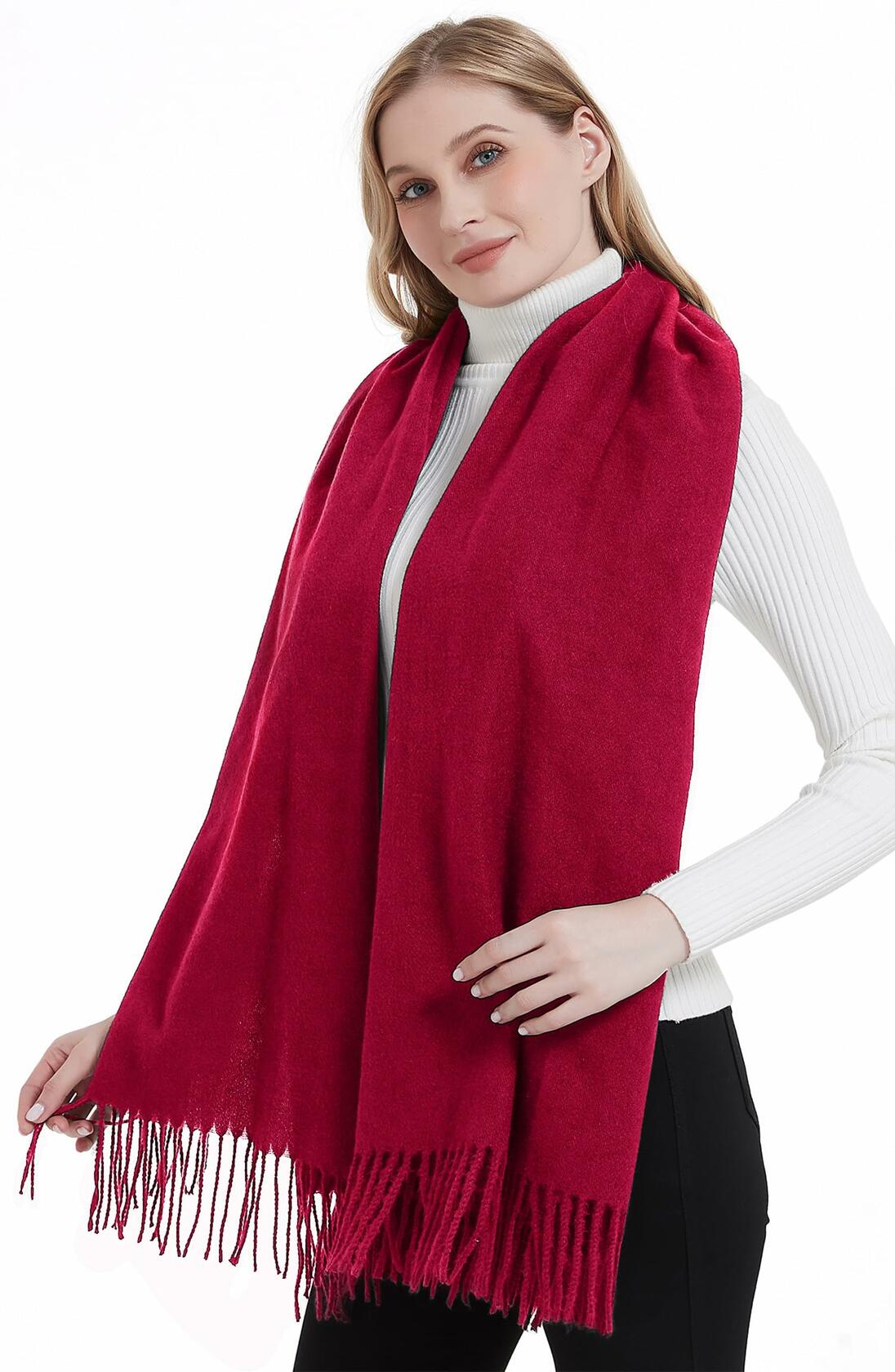 Solid Pashmina Shawl Scarf – Green
