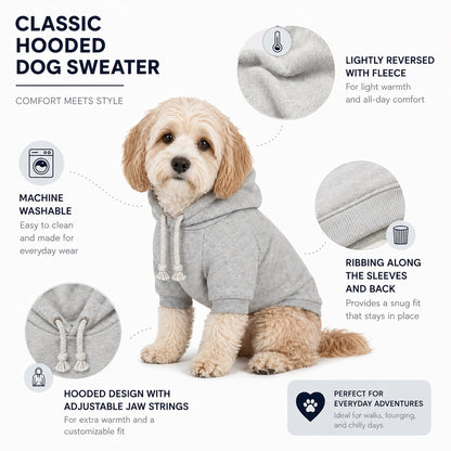 Plush Cotton Hooded Dog Sweater