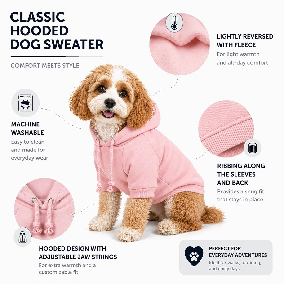 Plush Cotton Hooded Dog Sweater