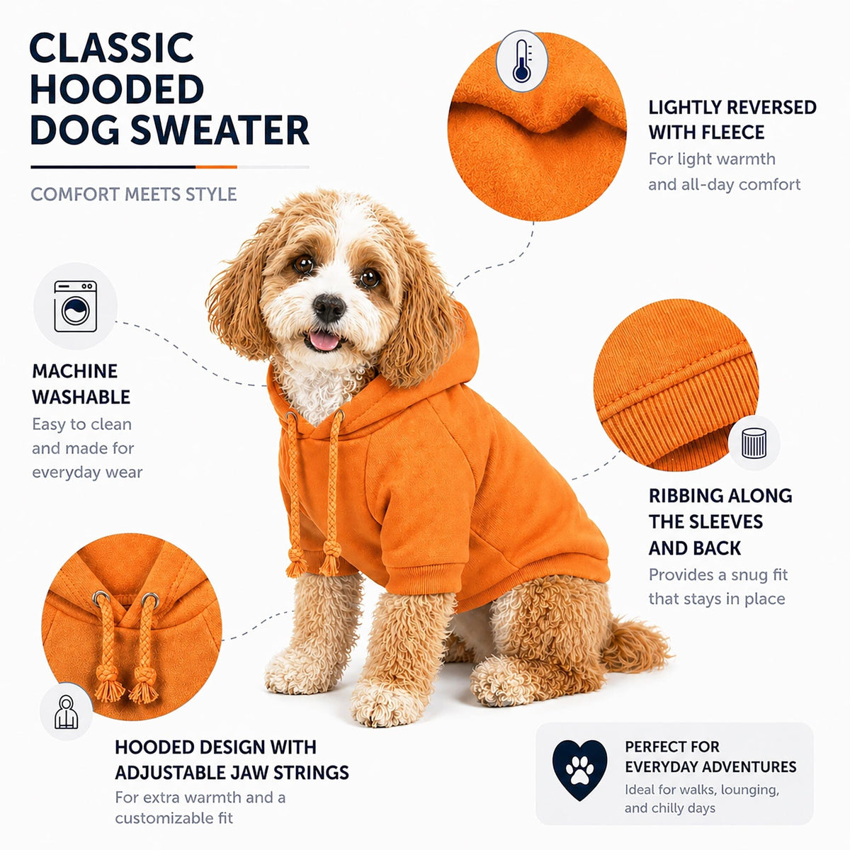 Plush Cotton Hooded Dog Sweater