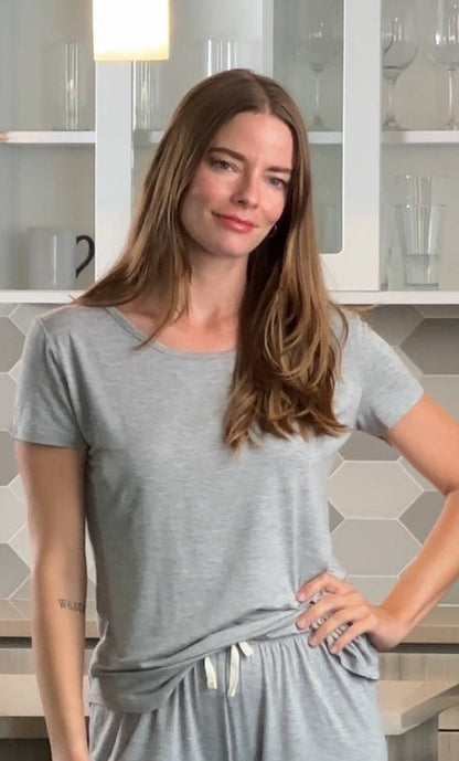 Women's Bamboo Lounge Set, Tee and Shorts