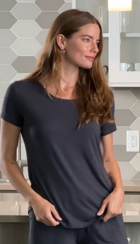 Women's Bamboo Lounge Set, Tee and Shorts