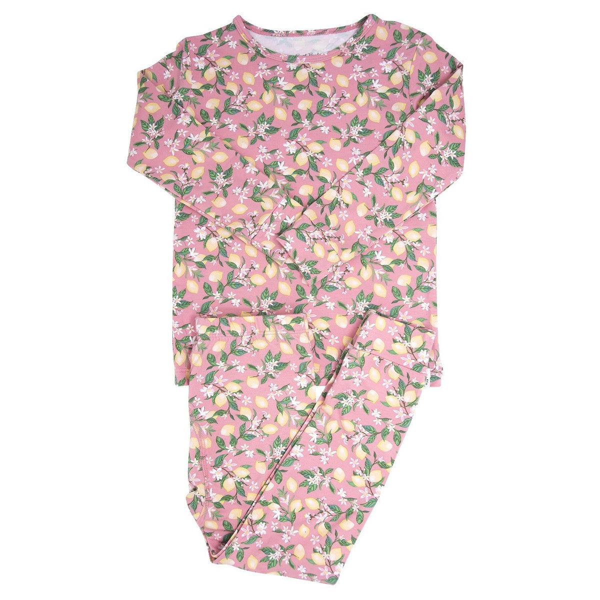 Pink Lemon Floral Print Pajama Set