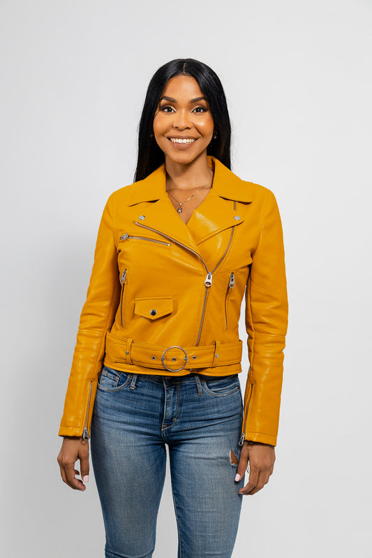 Women's Remy Faux Leather Moto Jacket