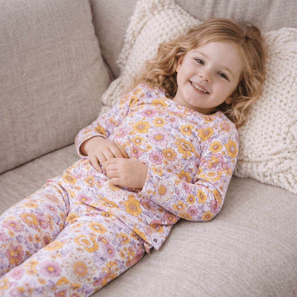 Retro Vintage Flowers Pajama Set