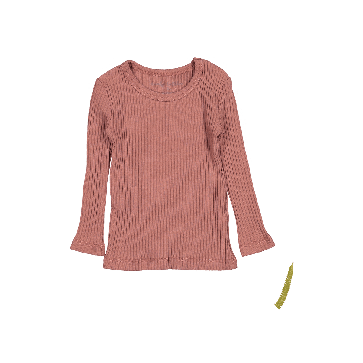 Kids' Ribbed Long Sleeve Tee, Rosewood