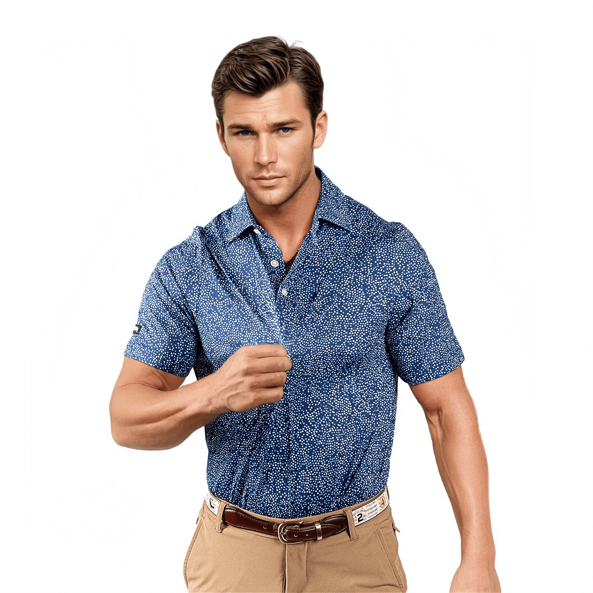 Men's Performance Polo, Starry Night