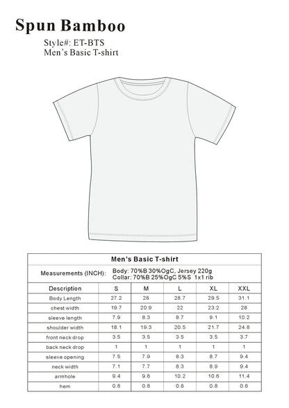 Men's Bamboo Short Sleeve T-Shirt – Classic Cut