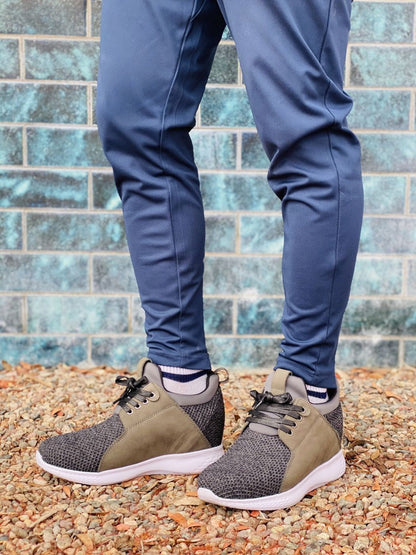Men's Charcoal Elevator Sneakers