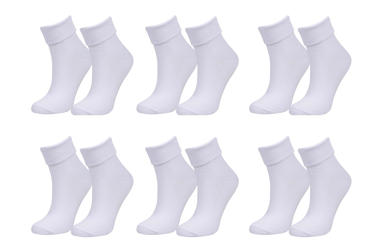 Women's Organic Cotton Crew Socks, 6-Pack