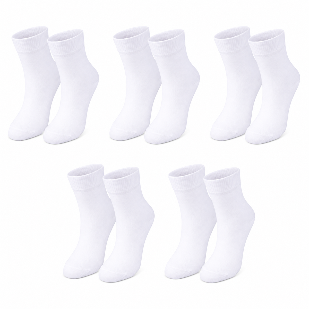 Kids' Organic Cotton Crew Socks – 5-Pack