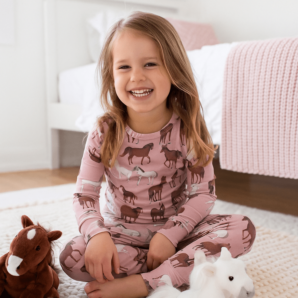 Kids' Bamboo Pajama Set – Wild Horses